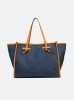 GIANNI CHIARINI сумка MARGELLA BS12420/COMM BLRBL синий,деним,шоппер,текстиль,кожа