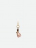 GIANNI CHIARINI брелок DESERT FLOWERS 02 пыльно-розовый,цветок,экокожа,металл
