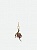 GIANNI CHIARINI брелок STRAW FLOWERS 01 разноцветный,цветок,металл,экокожа,плетен солома